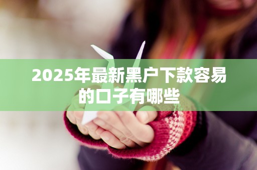 2025年最新黑户下款容易的口子有哪些
