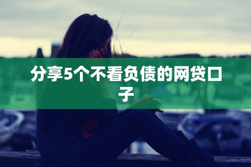 分享5个不看负债的网贷口子
