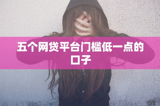 五个网贷平台门槛低一点的口子