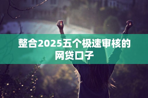 整合2025五个极速审核的网贷口子