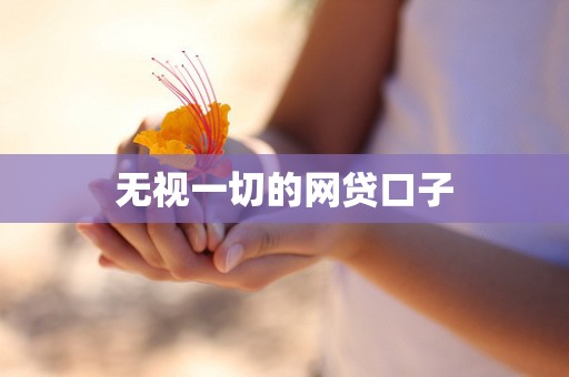 无视一切的网贷口子
