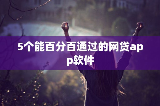 5个能百分百通过的网贷app软件
