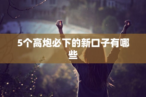 5个高炮必下的新口子有哪些