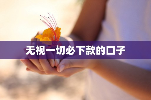 无视一切必下款的口子 无视一切必下款的口子