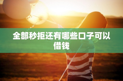 全部秒拒还有哪些口子可以借钱