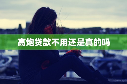 高炮贷款不用还是真的吗 高炮贷款不用还是真的吗