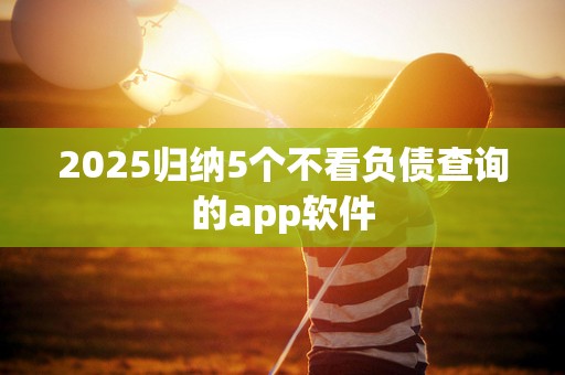 2025归纳5个不看负债查询的app软件 2025归纳5个不看负债查询的app软件