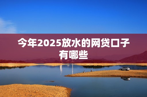 今年2025放水的网贷口子有哪些