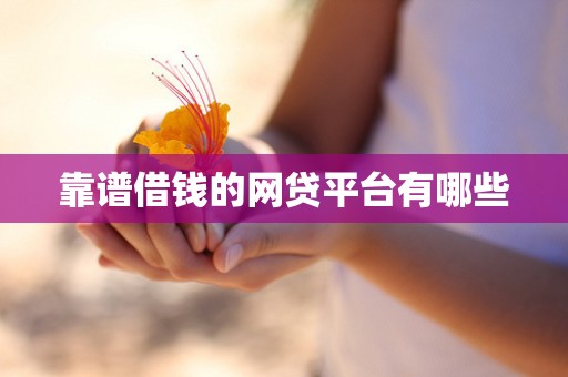 靠谱借钱的网贷平台有哪些