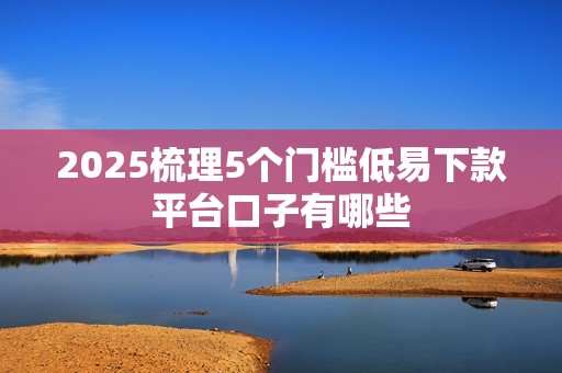 2025梳理5个门槛低易下款平台口子有哪些