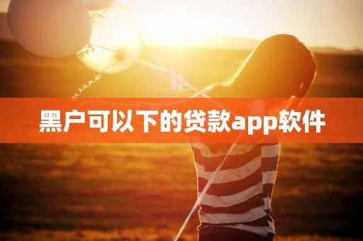 黑户可以下的贷款app软件