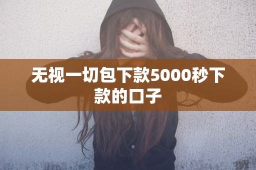 无视一切包下款5000秒下款的口子