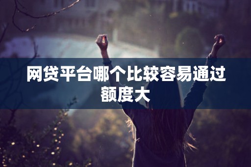 网贷平台哪个比较容易通过额度大