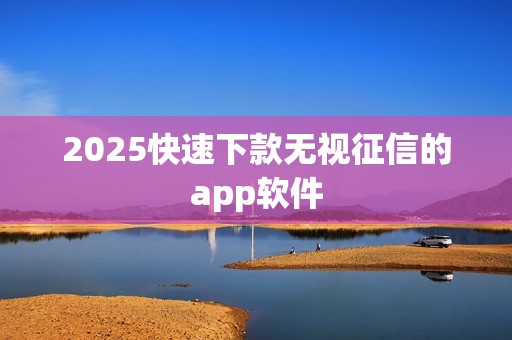 2025快速下款无视征信的app软件 2025快速下款无视征信的app软件