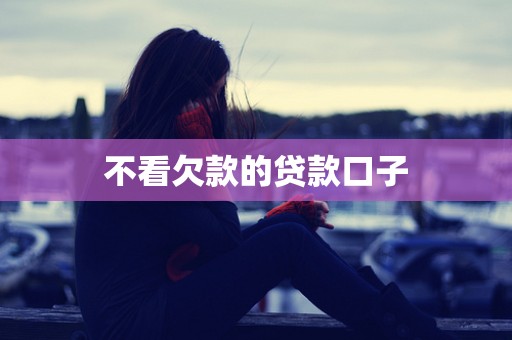 不看欠款的贷款口子