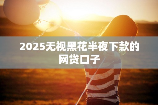2025无视黑花半夜下款的网贷口子