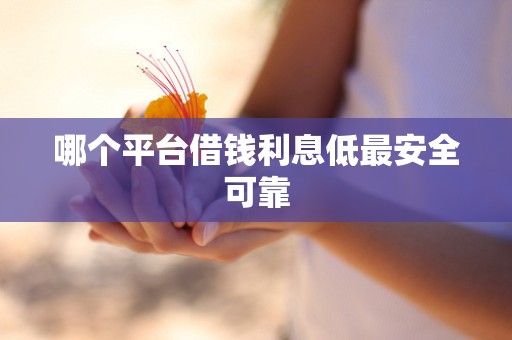 哪个平台借钱利息低最安全可靠