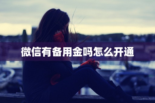 微信有备用金吗怎么开通