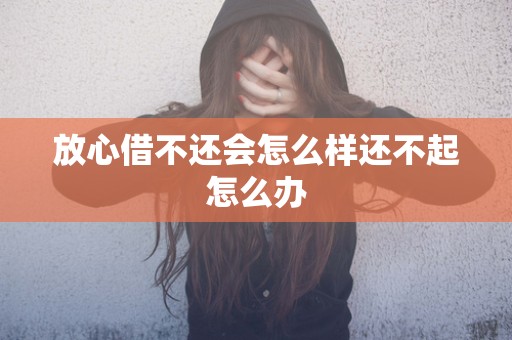 放心借不还会怎么样还不起怎么办