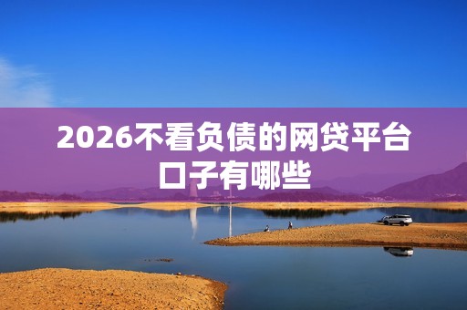 2026不看负债的网贷平台口子有哪些