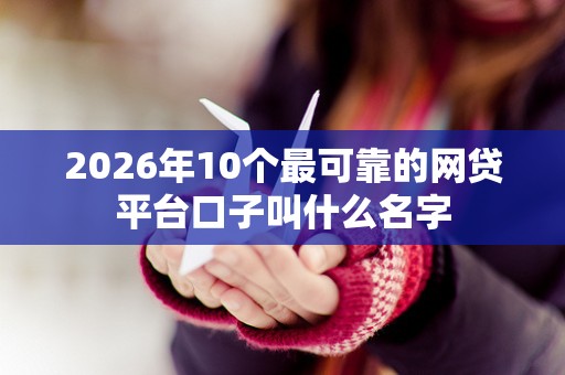 2026年10个最可靠的网贷平台口子叫什么名字