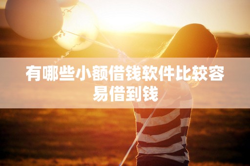 有哪些小额借钱软件比较容易借到钱