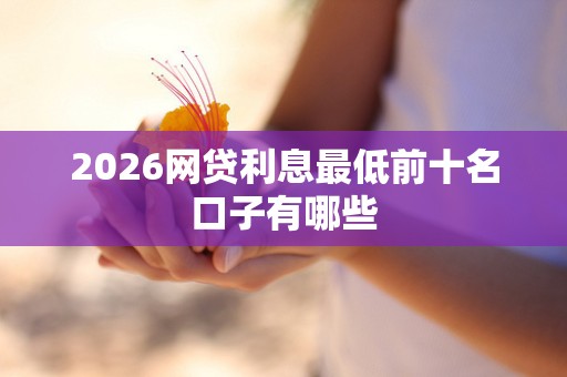 2026网贷利息最低前十名口子有哪些