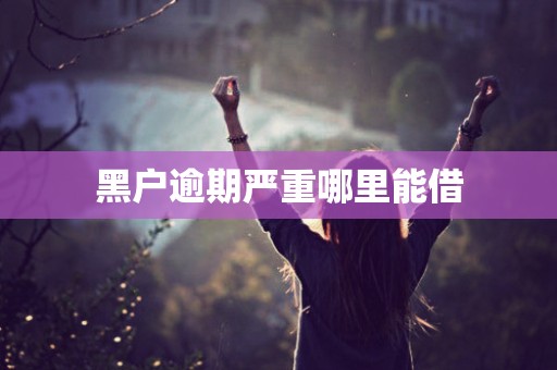 黑户逾期严重哪里能借