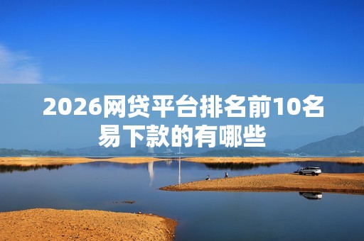 2026网贷平台排名前10名易下款的有哪些