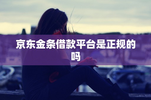 京东金条借款平台是正规的吗