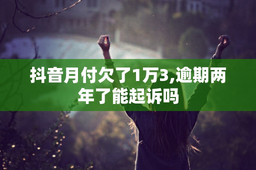 抖音月付欠了1万3,逾期两年了能起诉吗