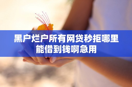 黑户烂户所有网贷秒拒哪里能借到钱啊急用