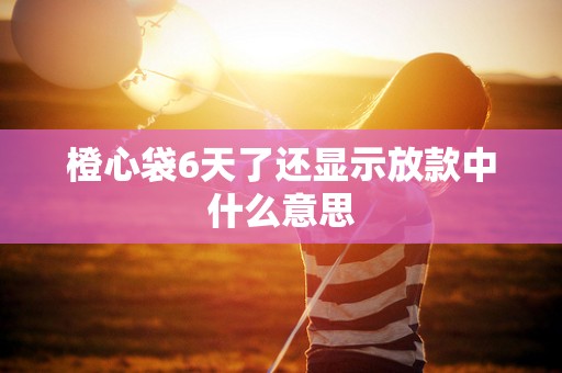 橙心袋6天了还显示放款中什么意思