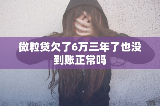 微粒贷欠了6万三年了也没到账正常吗