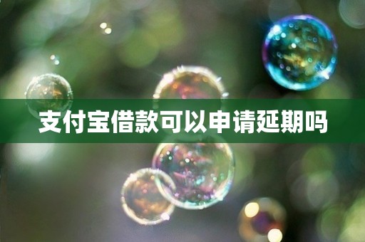 支付宝借款可以申请延期吗