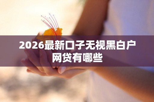 2026最新口子无视黑白户网贷有哪些