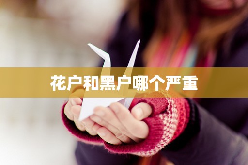 花户和黑户哪个严重