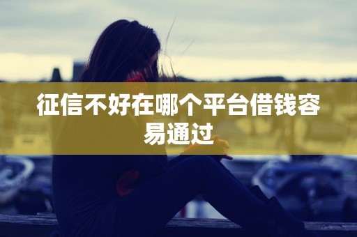 征信不好在哪个平台借钱容易通过