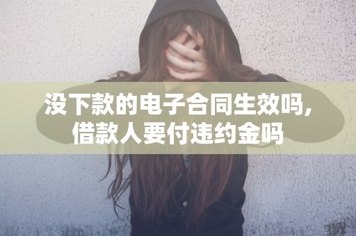 没下款的电子合同生效吗,借款人要付违约金吗