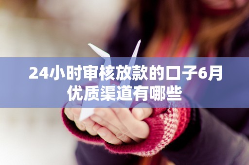 24小时审核放款的口子6月优质渠道有哪些